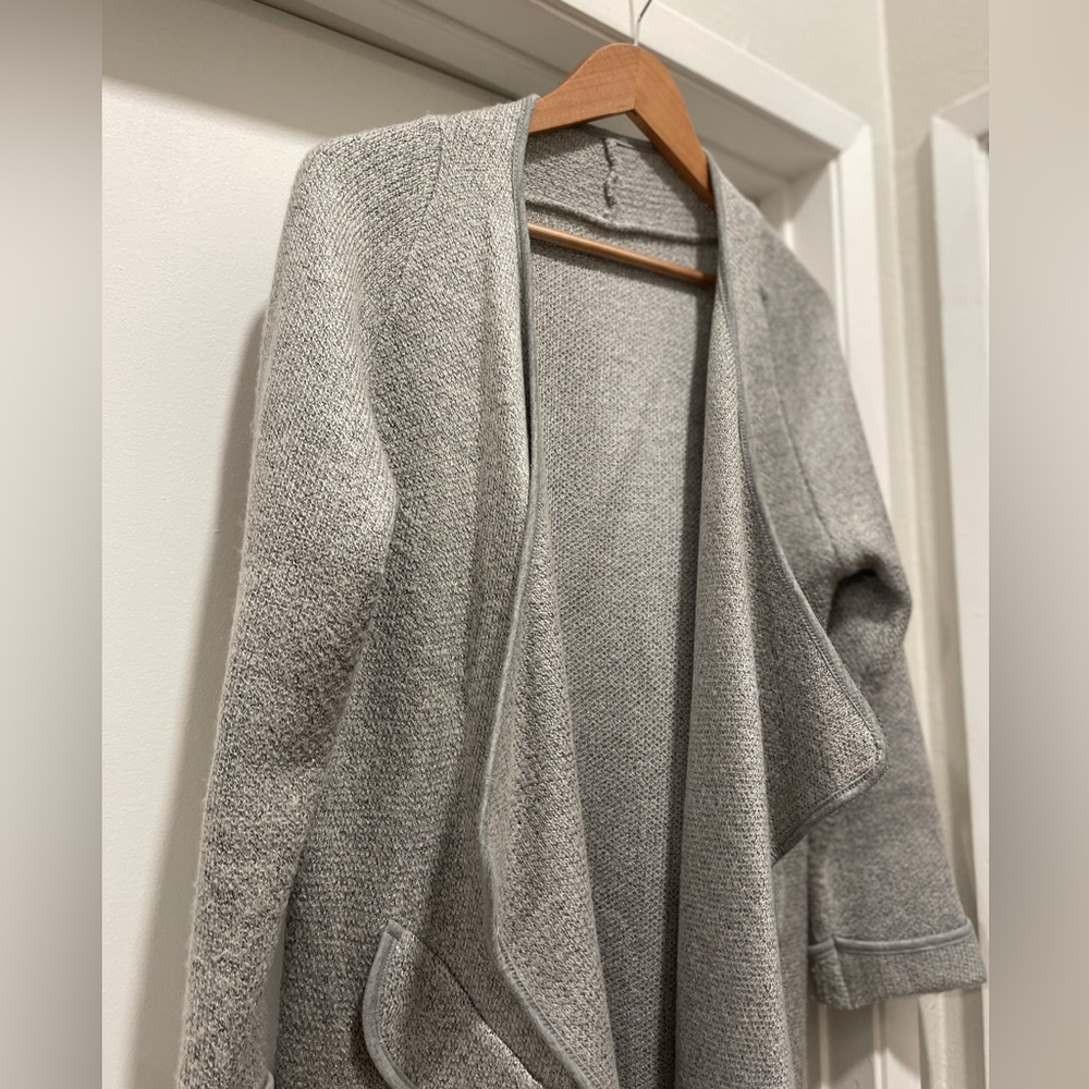 Open Front Sweater In Grey - Picture 5 of 5